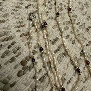 Vintage Pearl Necklace and Bracelet